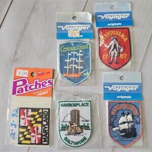 VTG 5 Lot NIP Patches: Maryland, Massachusetts, Connecticut, & Pennsylvania